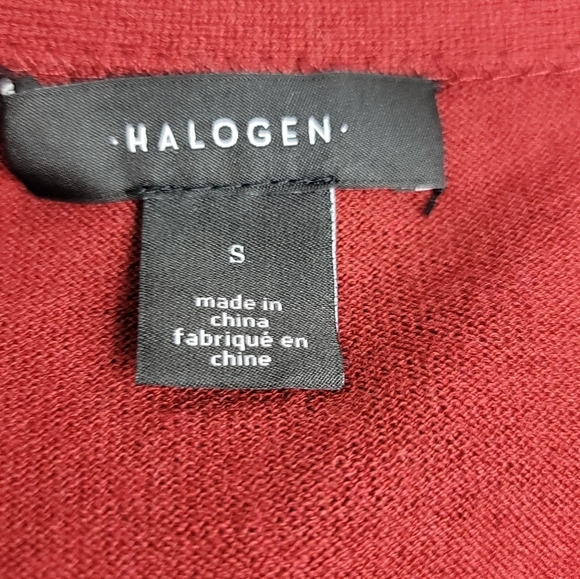 HALOGEN Long Cozy Cardigan in Wine/Burgundy/Merlot‎ - Picture 8 of 8